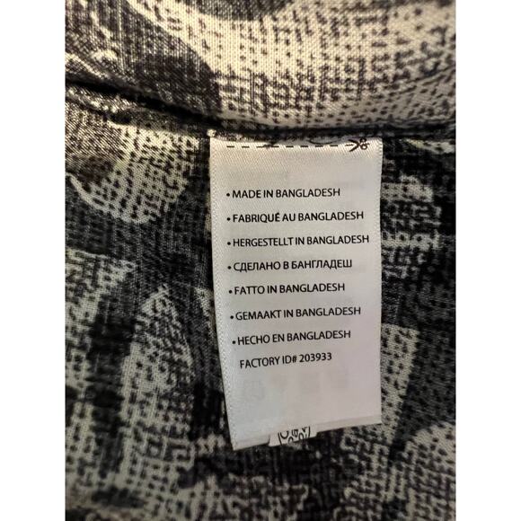 Oak HIll Hawaiian Gray Floral Print Shirt Men's Size 4XLT Big & Tall NWT - Picture 5 of 6